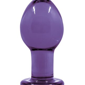 Crystal Premium Glass Plug - Medium - Purple