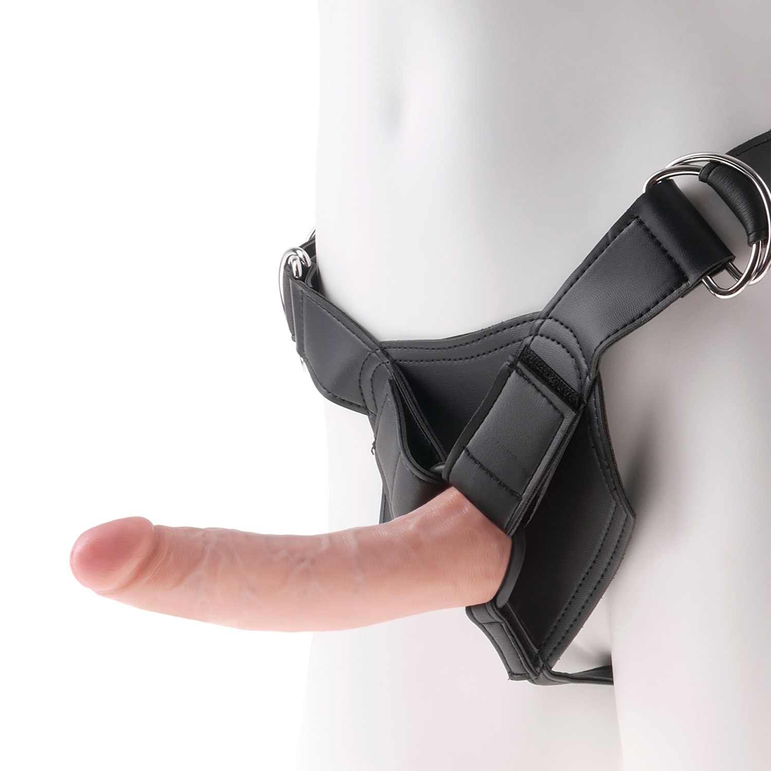 King Penis Harness with Dildo 7.1 inches - Nude