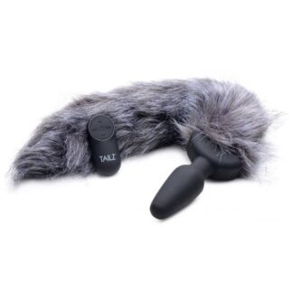 Tailz Grey Fox Tail Vibrating Anal Plug