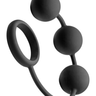 Tom of Finland Silicone Cock Ring with 3 Weighted Balls