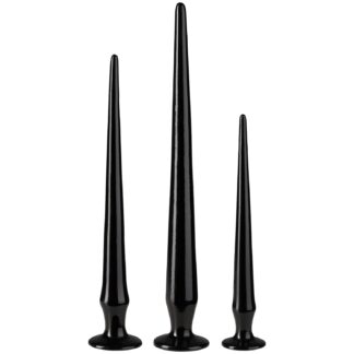 Hosed Slim Tapered Anal Hose Set - Black