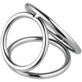 Bound to Please Triple Penis and Ball Ring - Silver