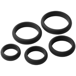 MR.MEMBR Enhancing Penis Ring Set 5 pcs - Black
