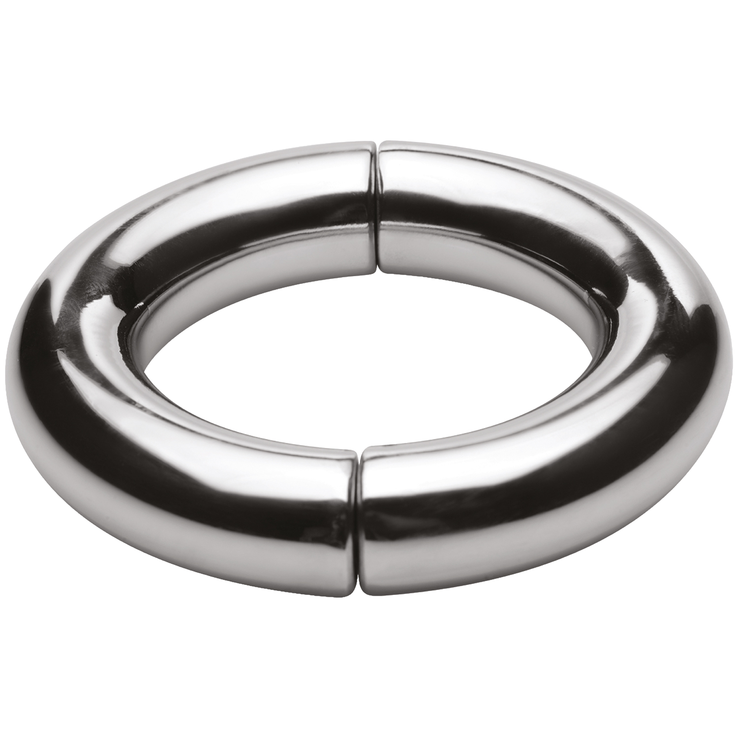 Master Series Mega Magnetize Stainless Steel Magnetic Penis Ring - Silver