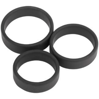 Sinful Premium Silicone Penis Ring Set of 3 - Black