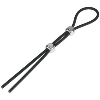 Sinful Stamina Double Lasso Penis Ring - Black