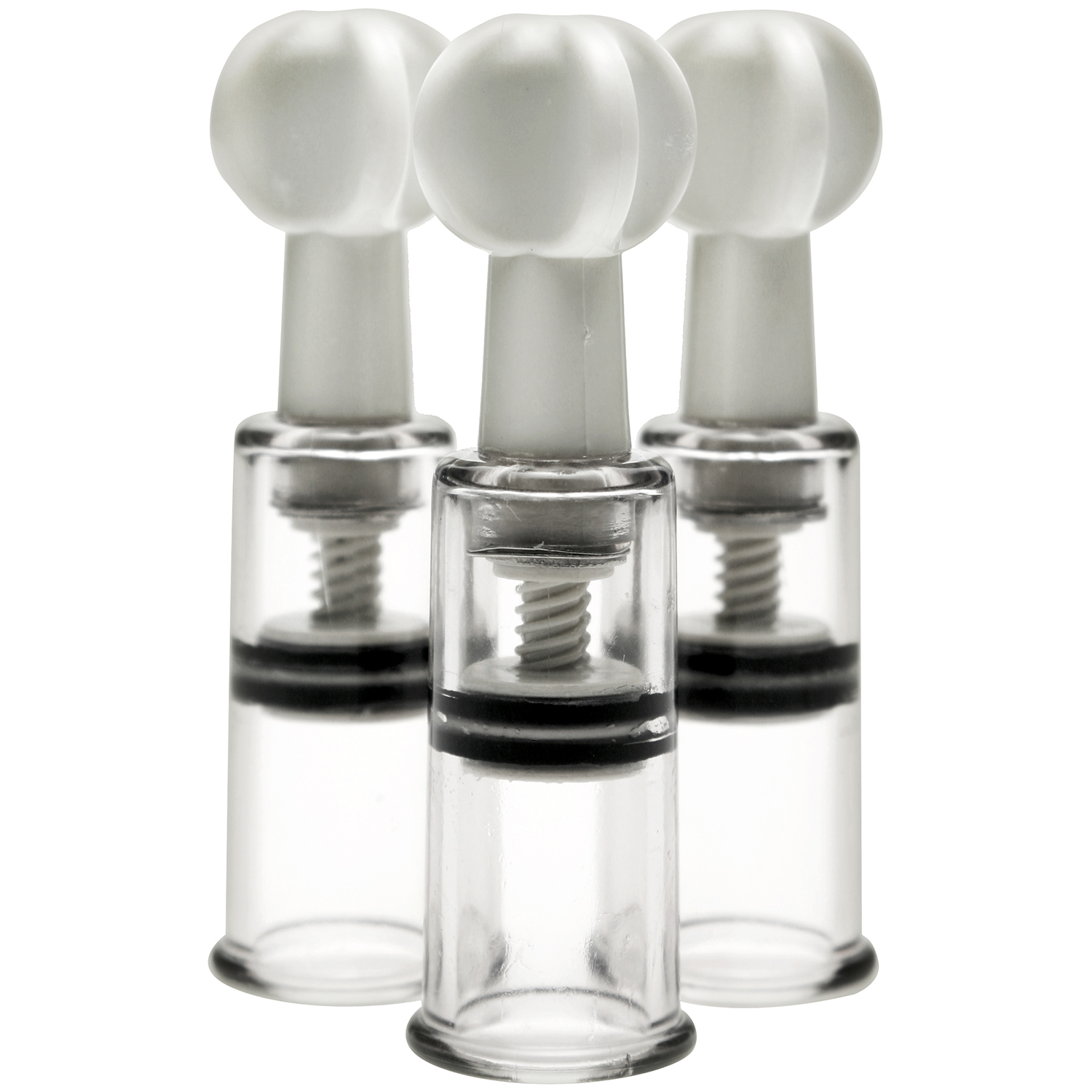 Size Matters Max Twist Suction Cup Set for Clitoris and Nipples - Clear