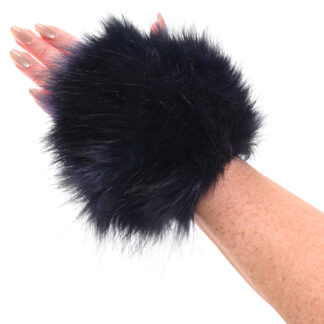 Sportsheets Cougar Faux Fur Spiked Sensory Glove - Blue - One Size
