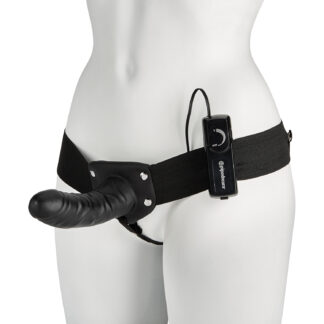 Fetish Fantasy Hollow Strap-On Vibrator Black - Black