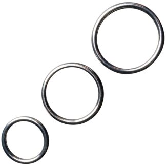 obaie Metal Penis Ring Set of 3 - Silver