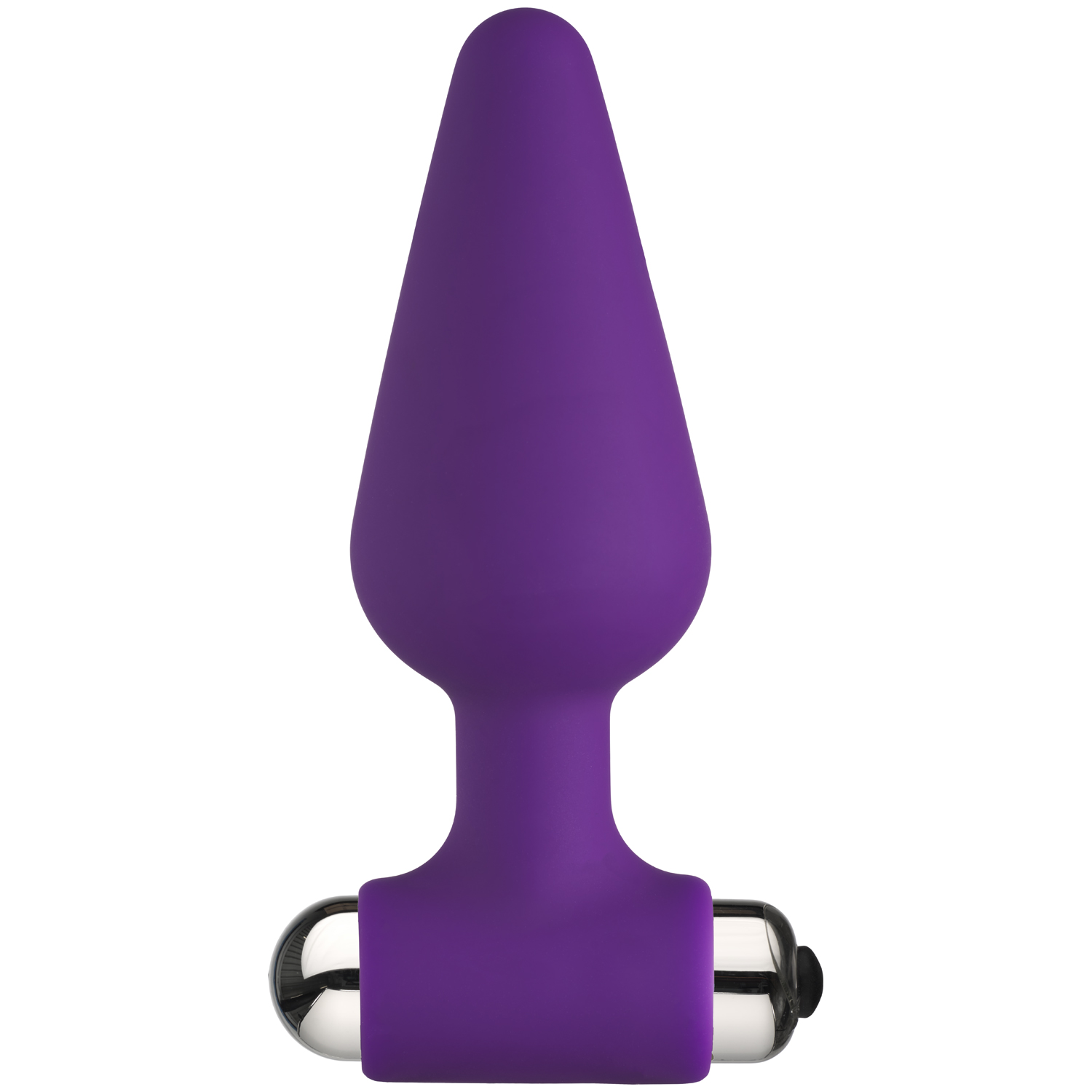 Baseks Vibrating Large Butt Plug 4.4 Inch - Purple