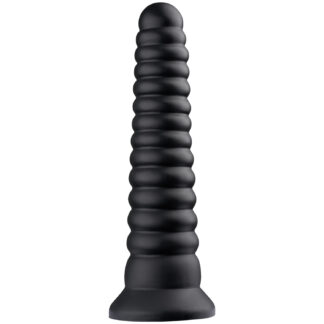 Hismith Black KlicLok Ribbed Dildo Tower 9.8 Inch