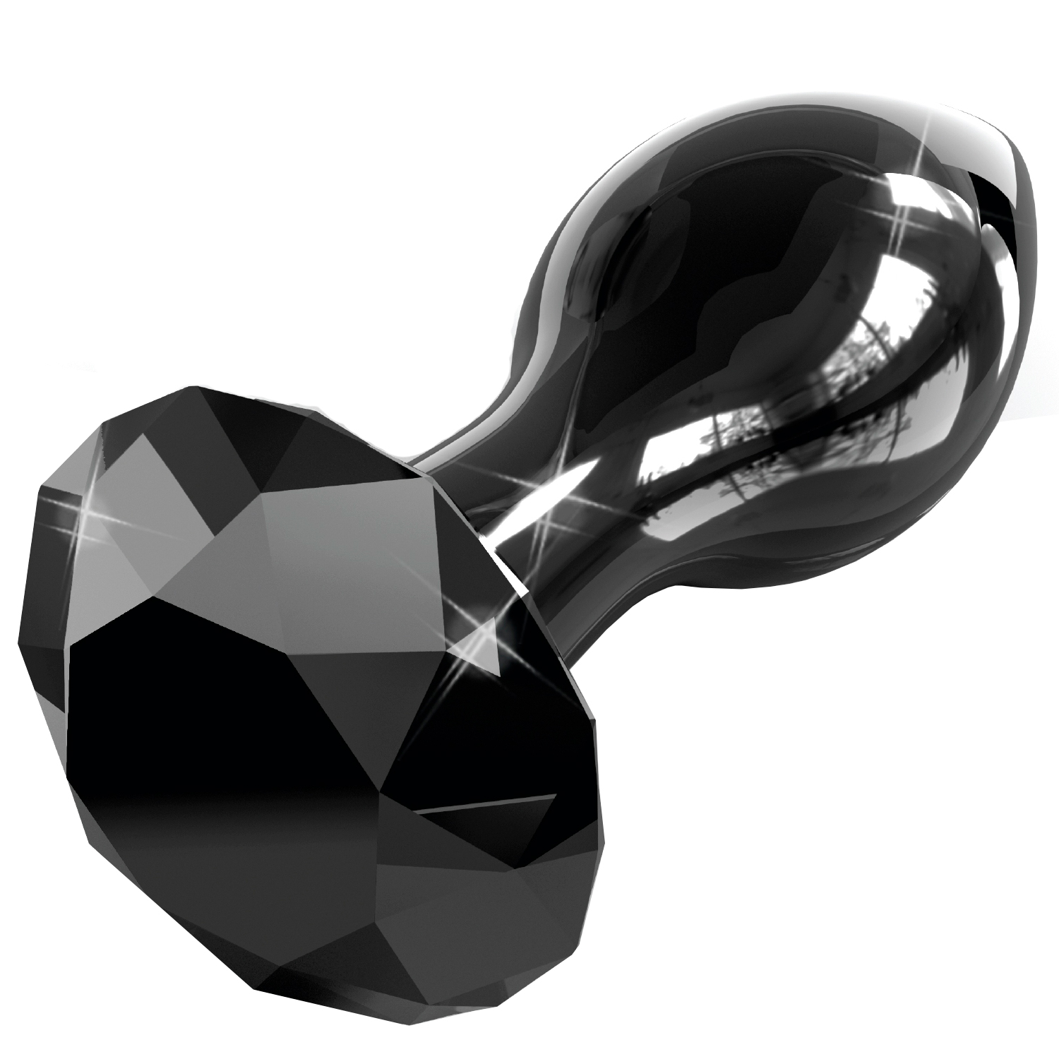 Icicles No 78 Glass Butt Plug 3.5 Inch - Black