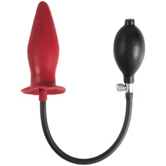 Mister B Inflatable Butt Plug Red 4.1 Inch - Red
