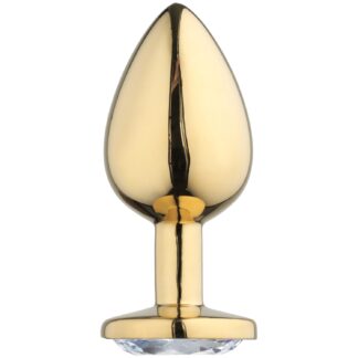 Precious Metals Large Jewel Butt Plug 3.7 Inch - Gold
