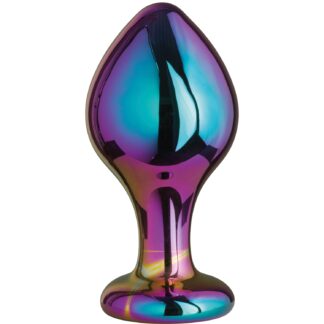 Sinful Rainbow Glass Butt Plug 3.5 Inch - Mixed colours
