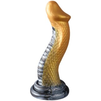Creature Cocks Golden Mamba Silicone Dildo 9.2 Inch - Gold