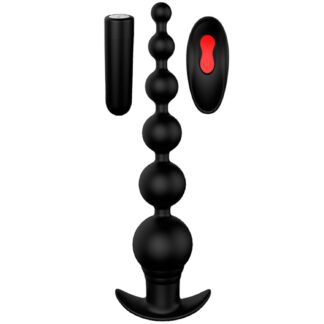 Dream Toys Cheeky Love Remote Controlled Anal Beads 8.2 Inch - Black