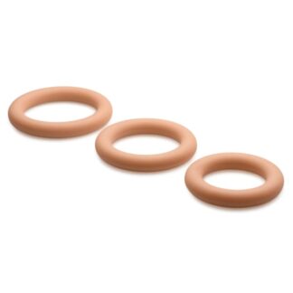 Jock Discrete Silicone Cock Ring Set - Caramel