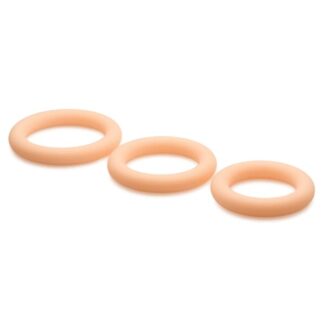 Jock Discrete Silicone Cock Ring Set - Vanilla