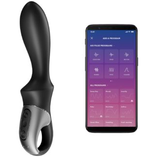 Satisfyer Heat Climax Anal Vibrator 8.3 Inch - Black