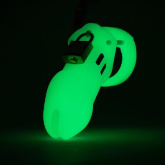 CB-X CB-6000 Glow in the Dark Cock Cage 3.2 Inches - White