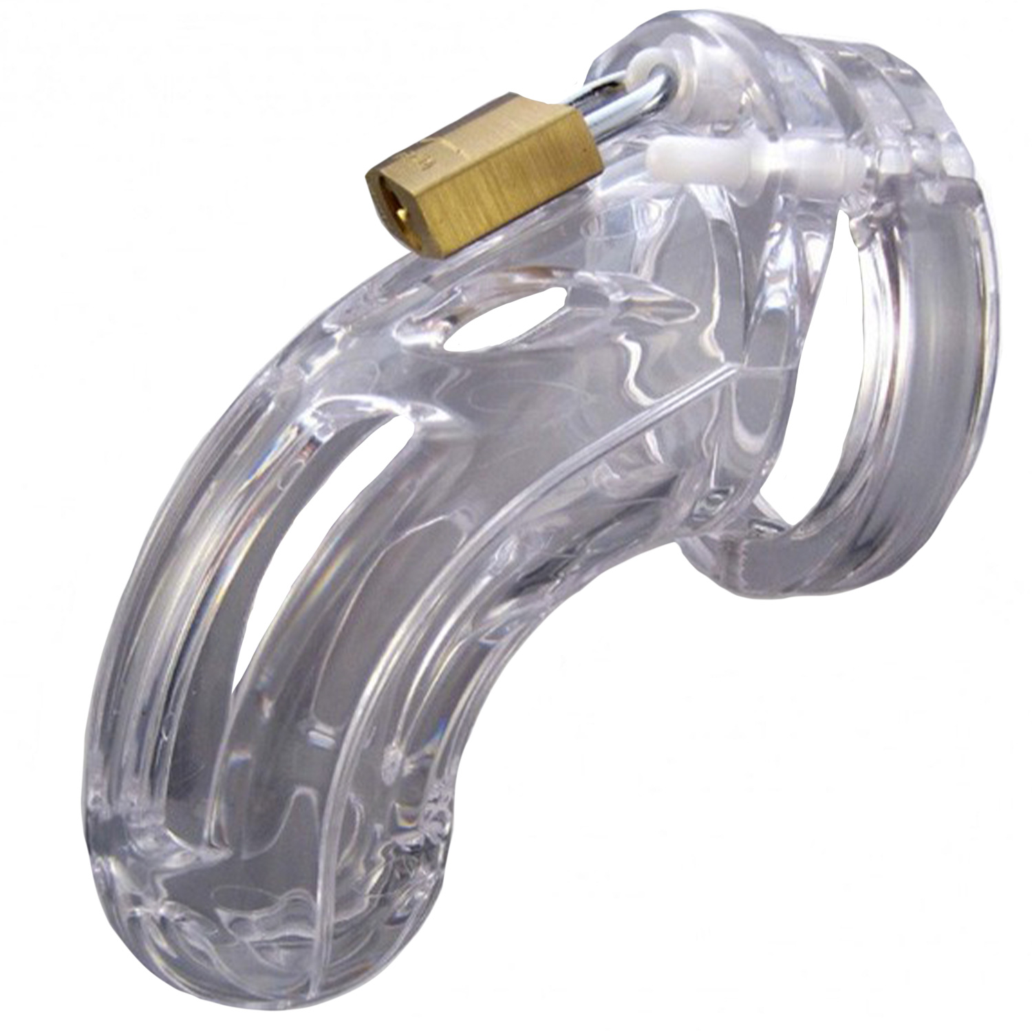 CB-X The Curve Cock Cage 3.7 Inch - Clear