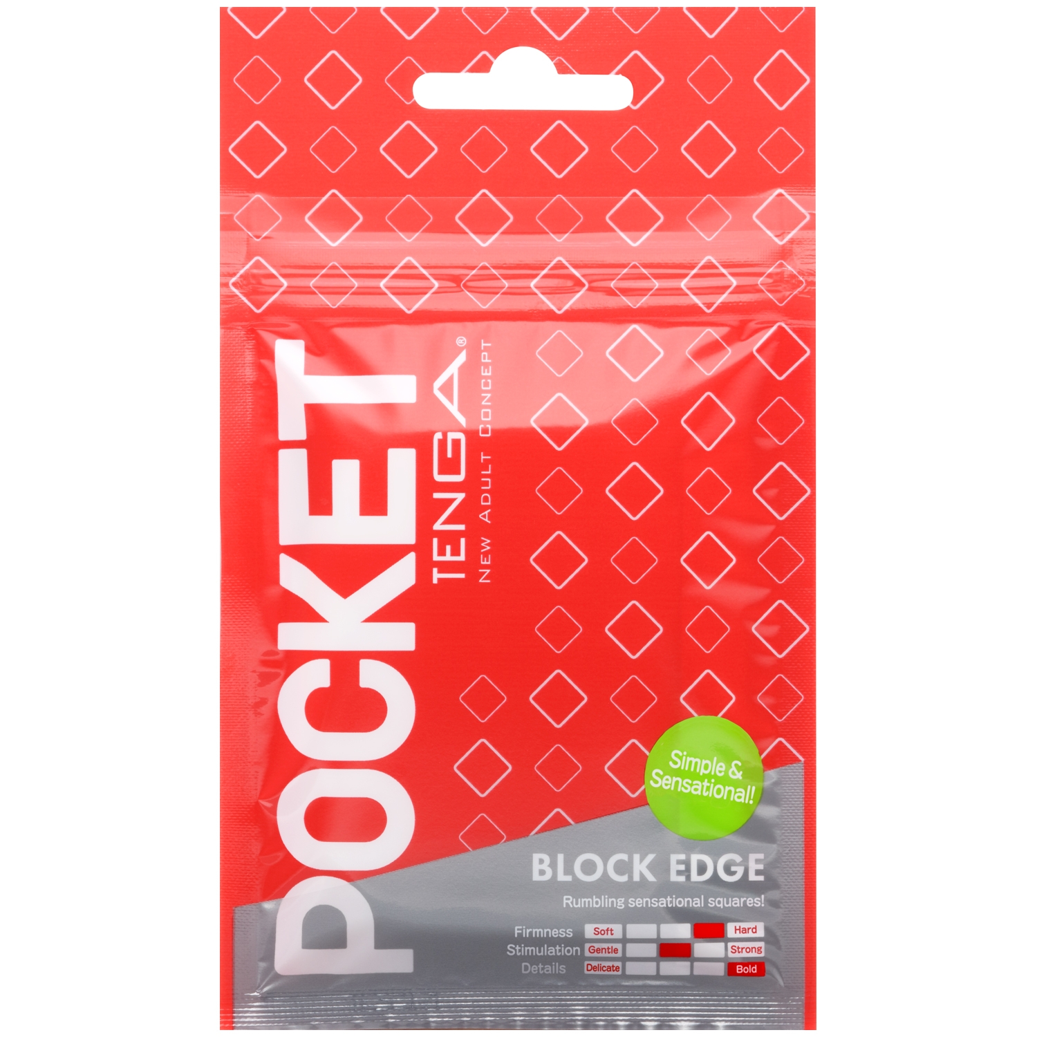 TENGA Pocket Block Edge Masturbator - White