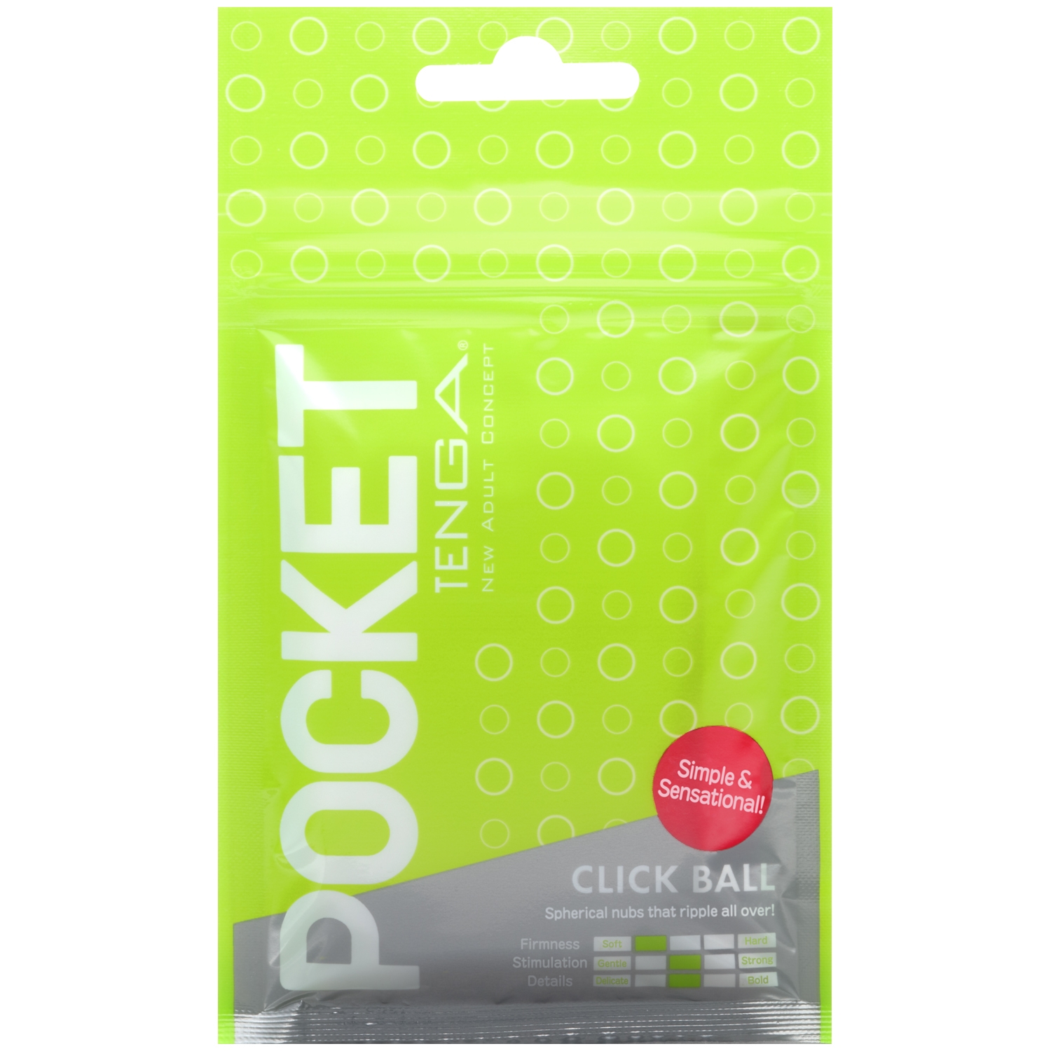 TENGA Pocket Click Ball Masturbator - White