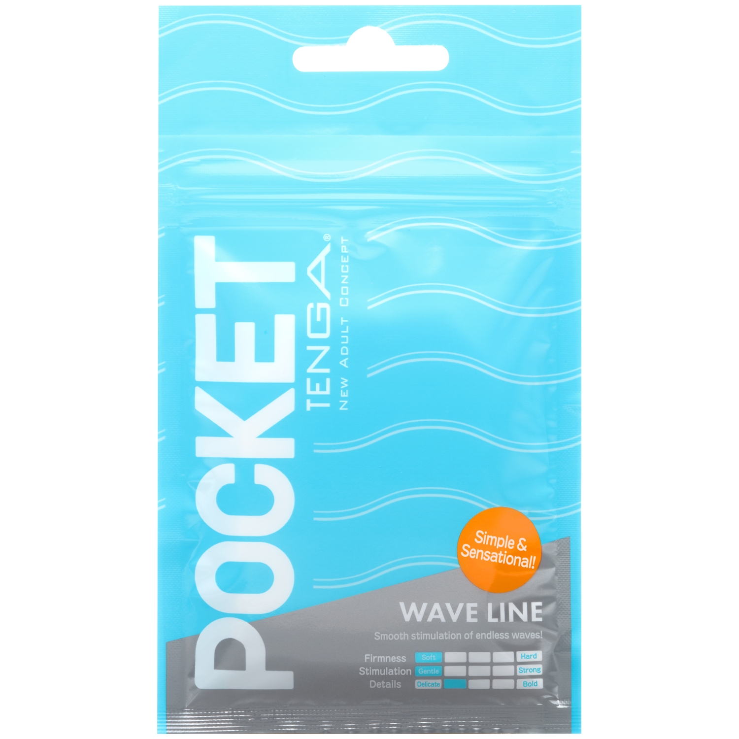 TENGA Pocket Wave Line Masturbator - White