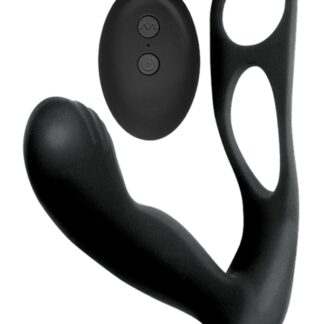 Butts Up Prostate Massager with Scrotum and Cock Ring - Black