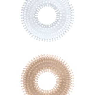 Mack Tuff Ribbed Cock Rings - Clear