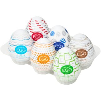 TENGA Egg Easy Beat Variety Package 6 Pack - White