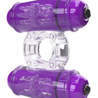 4B Double Wammy Vibrating Ring - Grape