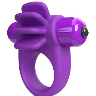 4B Skooch Vibrating Ring with Flexible Fins - Grape