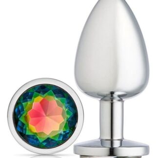 Gems Silver Chromed Anal Plug - Large