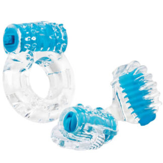 Screaming O Vibroman Vibrating Kit - Clear/Blue
