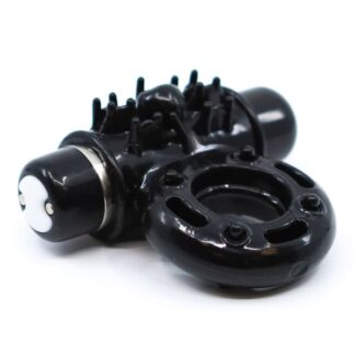 Sensuelle 7-Function Rechargeable Bullet Ring - Black