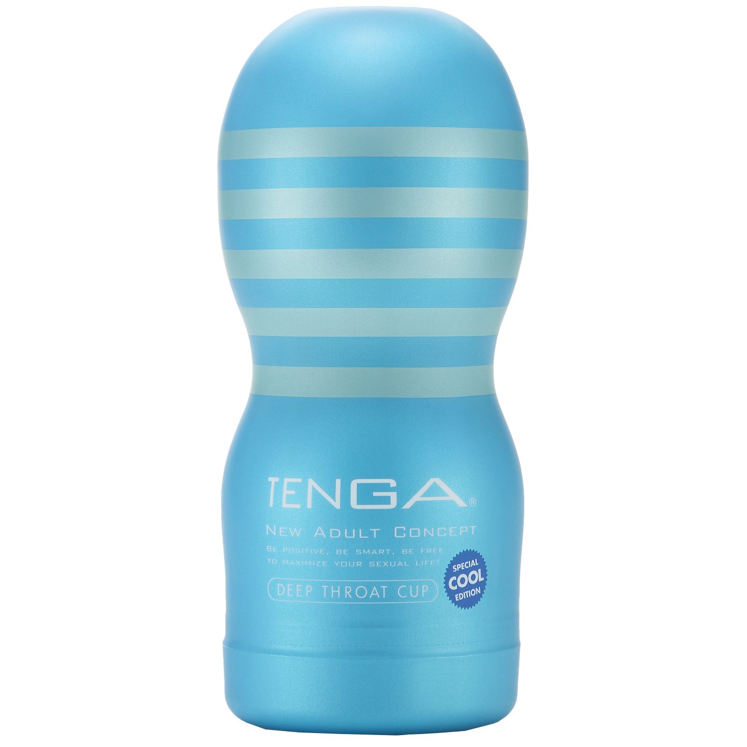 TENGA Deep Throat Cup Masturbator Cool Edition - White