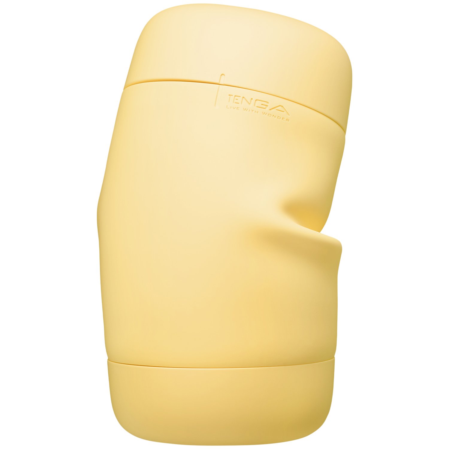 TENGA Puffy Springy Soft Custard Yellow - White