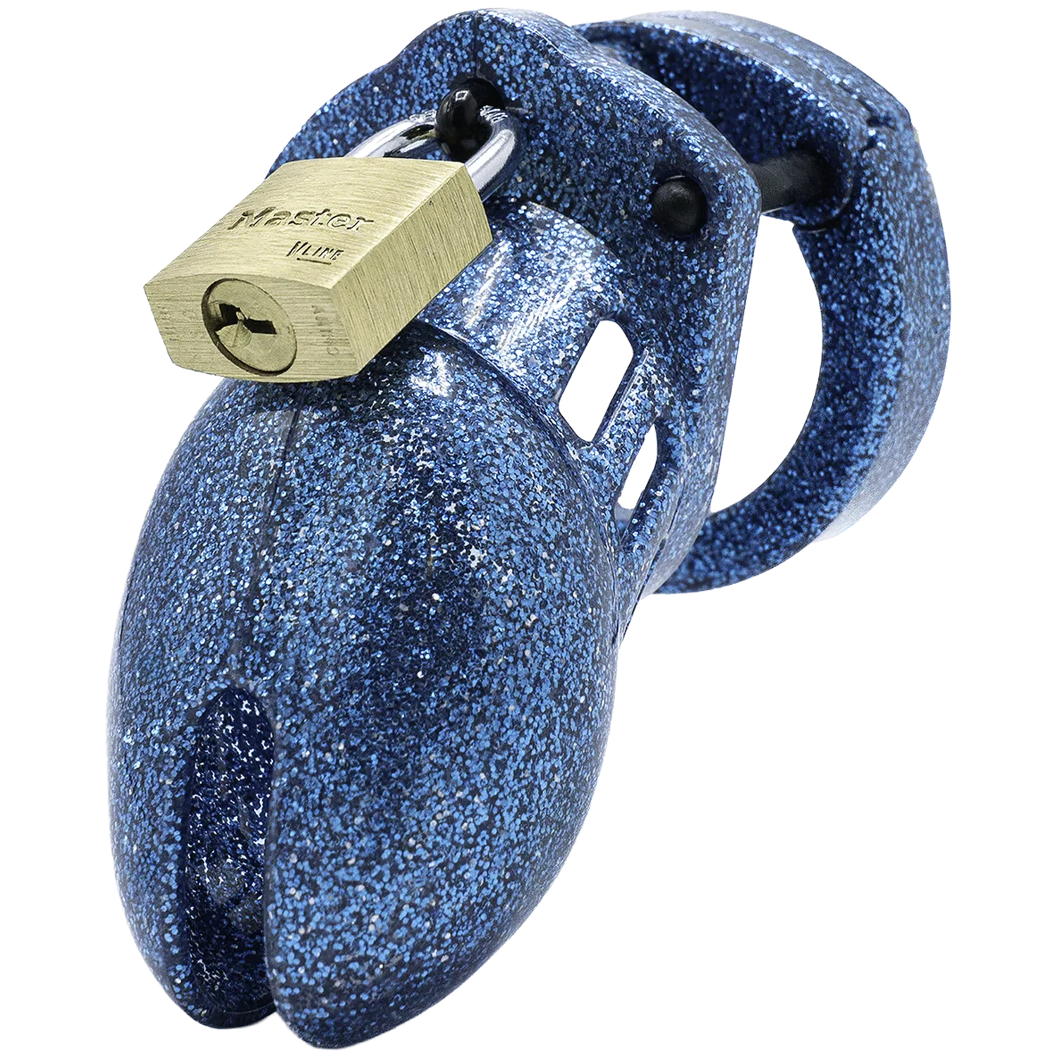 CB-X 6000S Glitter Chastity Penis Cage Kit 6,35 cm - Blue