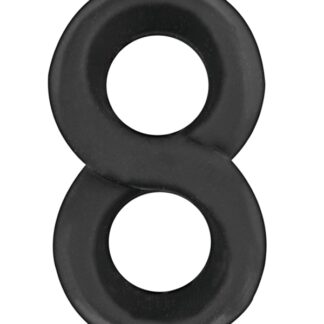 My Cock Ring Figure Eight Cock and Scrotum Ring - Black